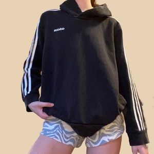 adidas three strip hoodie